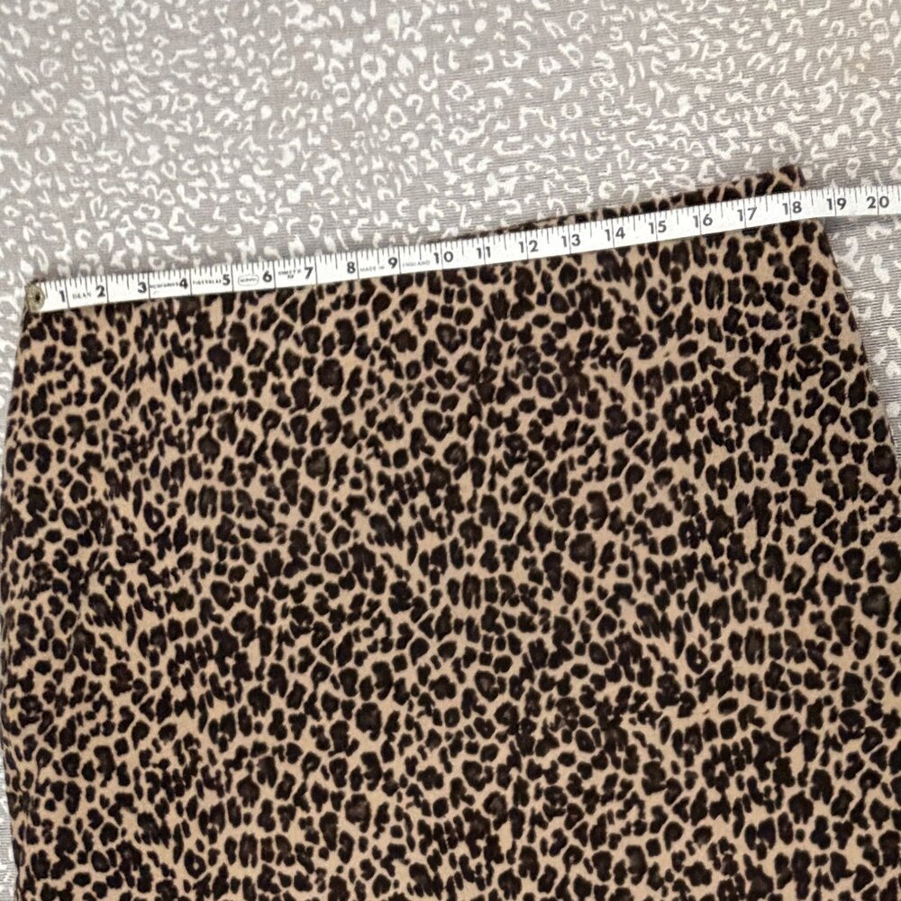 Talbots Leopard Print Stretch Pencil Skirt - Size 16 - Picture 5 of 7